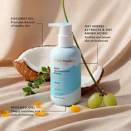 Evereden Baby Moisturizing Lotion: Fragrance Free 8.5 fl oz. | Clean and Natural Baby Lotion | Non-toxic and Fragrance Free | Plant-based and Organic Ingredients - New Packaging