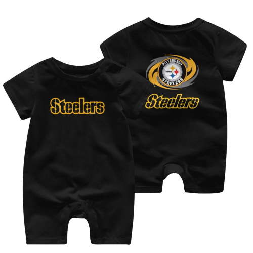 Pittsburgh Team Cotton Bodysuit American Football Fan Newborn Baby Short Sleeve Jumpsuit One Piece Toddler Boys & Girls Outfits Round Neck Romper Bodysuit