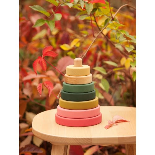 Natural wooden shape sorter, wooden shape puzzle, toys for 1-year-old, pyramid stacking toy, first Christmas gift toddler