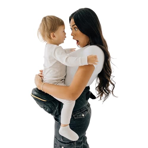 Tushbaby The Original Premium Quality Hip Seat Carrier – Safety-Certified Baby & Toddler Carrier with Secure Safety Buckles, Storage Pockets & Nursing Pillow