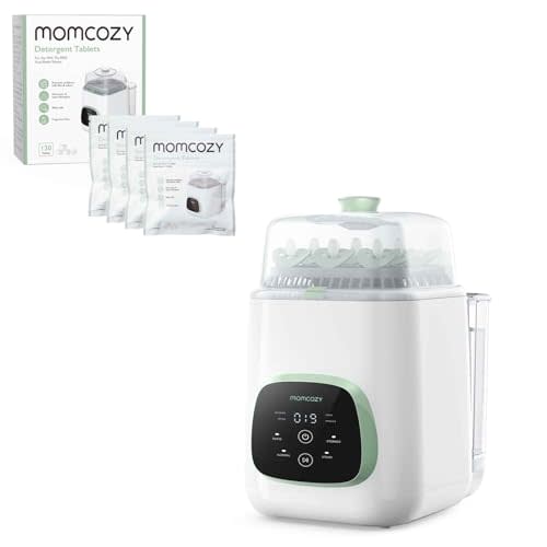 Momcozy KleanPal Pro Baby Bottle Washer & Momcozy Official Washing Block for Momcozy KleanPal Pro Baby Bottle Washer, 120 Tablets
