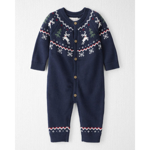Baby Organic Cotton Fair Isle Sweater Knit Jumpsuit - Little Planet | Carter's