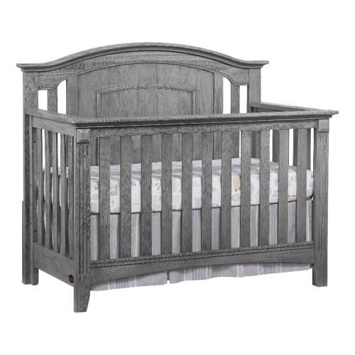 Oxford Baby Willowbrook 4-in-1 Convertible Crib, Graphite Gray, GREENGUARD Gold Certified, Wooden Crib