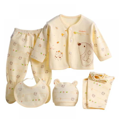 URMAGIC 5PCS Newborn Girl Boy Clothes 0-3 Months Baby Outfits Pants Gifts Layette Set