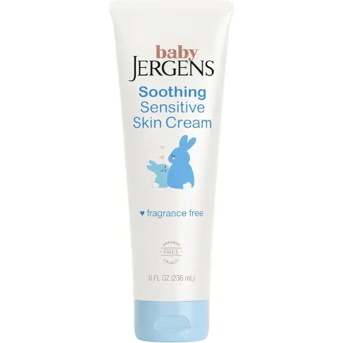 Jergens Baby Soothing Sensitive Skin Cream, Baby Cream for Infant Dry Skin, Pediatrician-tested, Fragrance-free, 8 Fl Oz