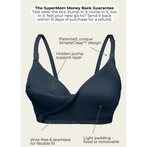 SuperMom® Hands-Free Pumping Bra | Midnight – Simple Wishes
