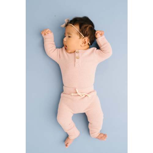 Rosewood Blush Waffle Cozy Set