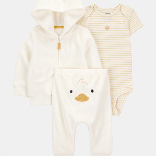 Baby 3-Piece Duck Little Cardigan Set - Ivory | Carter's