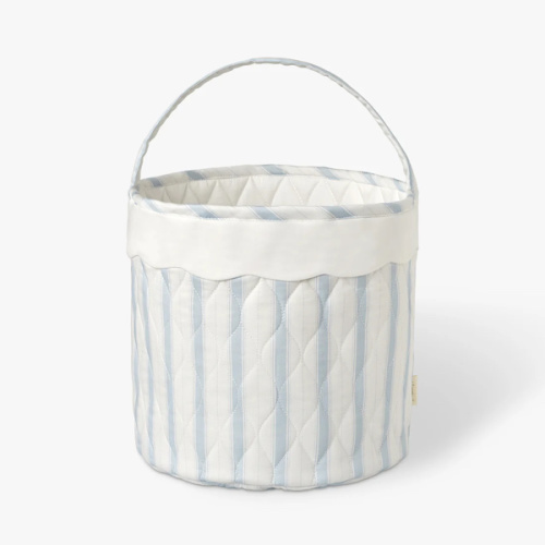 Quilted Storage Basket - Seaside Stripe