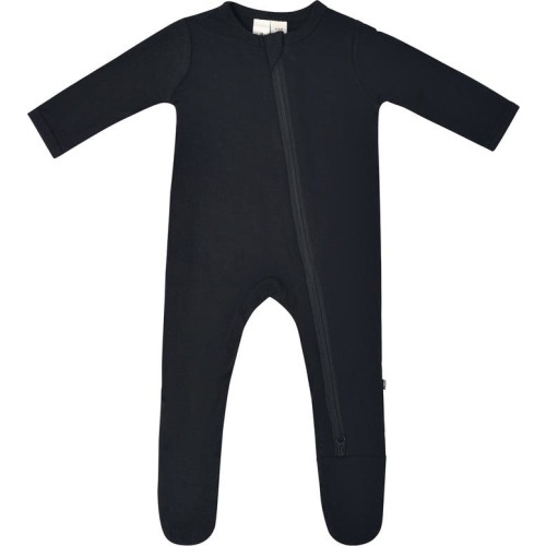 Baby Zip-Up Footie, 0-3 M, Midnight