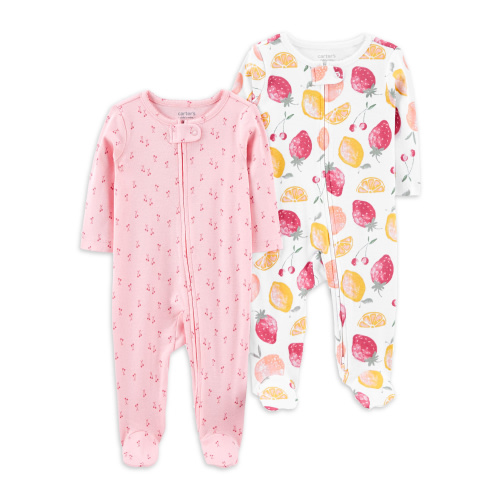 Carter's Child of Mine Baby Girl Sleep N Play, 2-Pack, Sizes Preemie-9M
