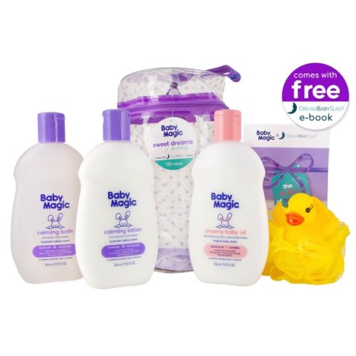 Baby Magic Sweet Dreams in a Bag (1 ea 9oz Calming Bath, 9oz Calming Lotion, 9oz Creamy Baby Oil, Duck Pouf, Free Dream Baby Sleep® E-book & Reusable Bag) - Baby Magic Sweet Dreams in a Bag (1 ea 9oz Calming Bath, 9oz Calming Lotion, 9oz Creamy Baby Oil, 