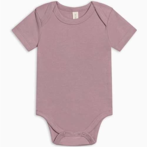 Short Sleeve Bodysuit | Fog; Size 3-6M