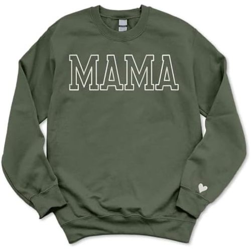 Embroidered Mama Mom Sweatshirt - Perfect for Christmas 2023