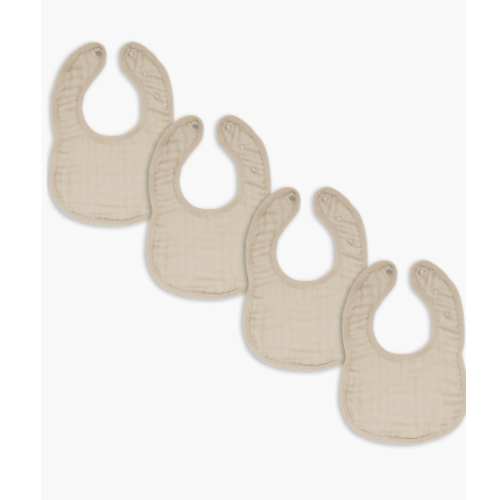 Muslin Bibs - Pack of 4 Sand