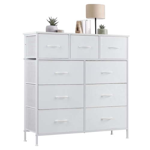 CONCETTA Tall Fabric Dresser with 9 Drawers for Bedroom Closet Storage