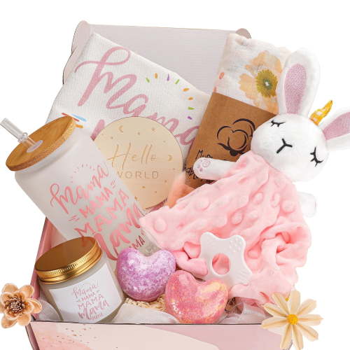 Pengtai New Mom Gifts for Women, Baby Shower, Gender Reveal for Girl, Pink