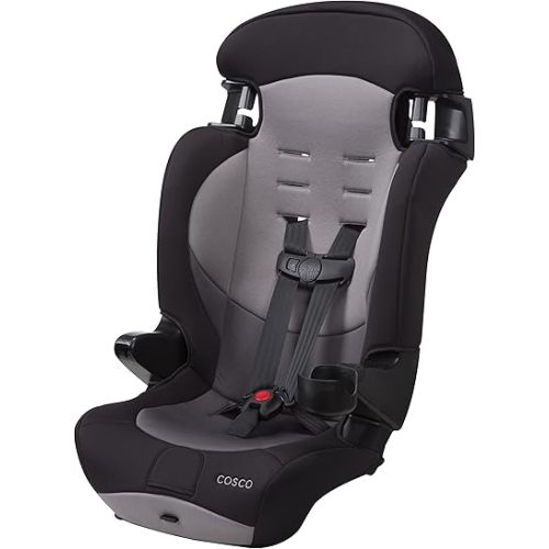 Cosco Kids Finale DX 2-in-1 Booster Car Seat, Forward Facing Toddler Car Seat (40-65 lbs) and Belt Positioning High Back Booster (40-100 lbs), Dusk