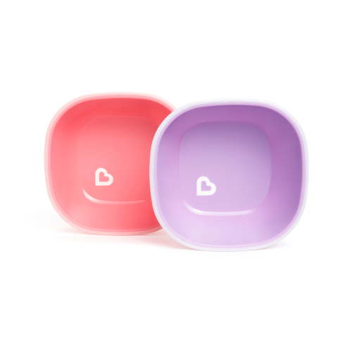 Munchkin® Splash™ Toddler Bowls, 2 Pack, Pink/Purple, Unisex