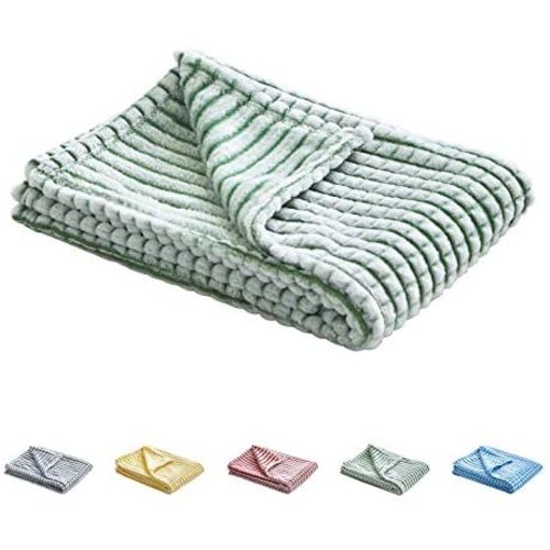 Uozzi Bedding Flannel Baby Toddler Blanket 39x47 inch Ultra Soft Cozy Flannel Toddler Blanket, Breathable and Warm Baby Blanket,Avocado Green