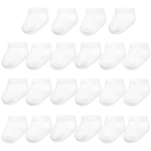 Fruit of the Loom Baby 22-Pack Grow & Fit Flex Zones Low Cut Stretch Socks - Unisex, Girls, Boys