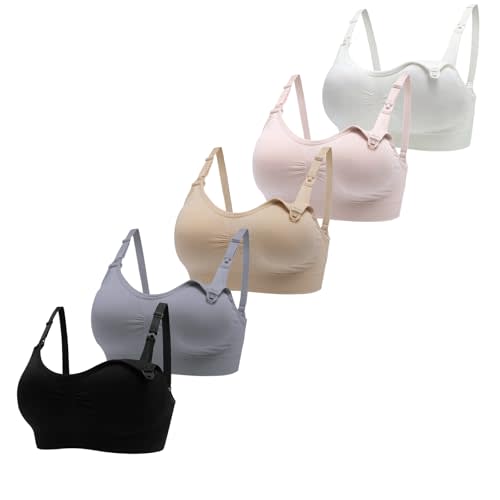 Womens Seamless Nursing Bra Sleeping Maternity Bralette for Breastfeeding Pack of 3
