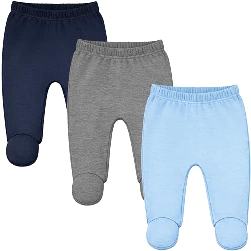 123 Bear Baby Soft Cotton Spandex Pants with Feet