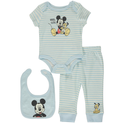 Disney Mickey Mouse Baby Boys' 3-Piece Pants Set Outfit