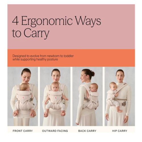 Amazon.com: Ergobaby Omni Classic Baby Carrier for Newborn to Toddlers 0-48 Months | 4-Position Breathable Mesh Baby Carrier with Ergonomic Support, Fits 7-45 lbs, Onyx Black