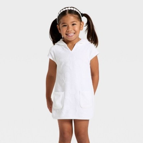 Infant Girls' Cherry Embossed Swim Cover Up Dress - Cat & Jack™ White 12M