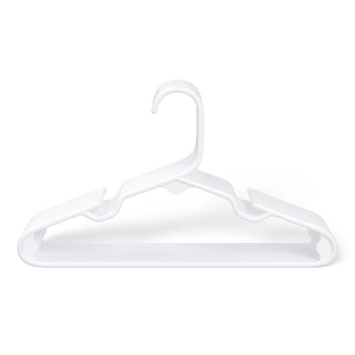 Mainstays Kids White Plastic Childrens Clothing Hangers, 10 Pack