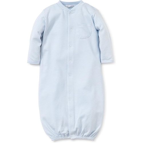 Kissy Kissy Baby Boys Simple Stripes Convertible Nightgown, Light Blue, Newborn