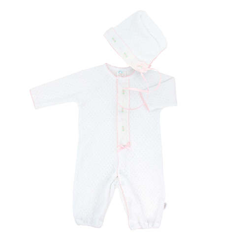 Paty Knit Swiss Floral Converter with Bonnet Gift Set