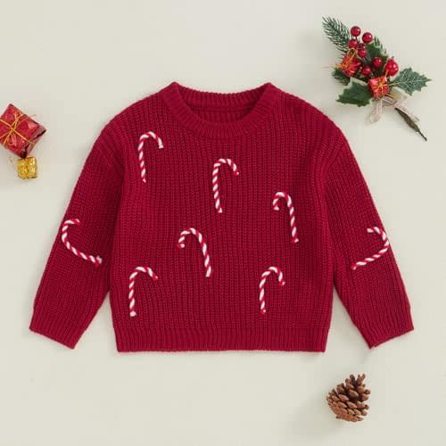 Baby Christmas Sweater, Candy Cane