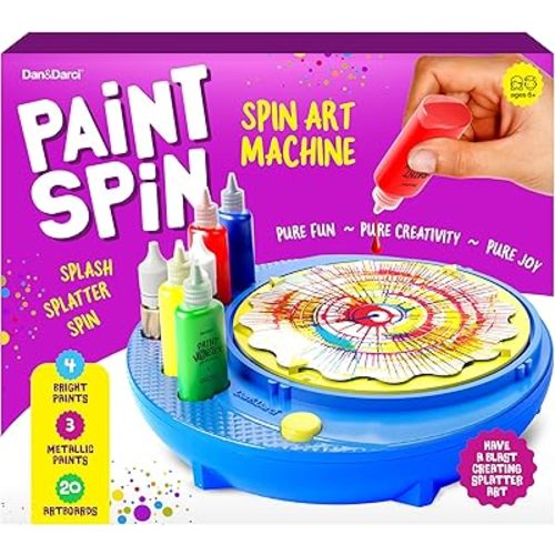 Paint Spin Art Machine Kit for Kids - Arts & Crafts for Boys & Girls Ages - Art Craft Set Gifts for 6-9 Year Old Boy, Girl- Cool Painting Spinner Toys Kits - Birthday Gift Ideas for Ages 6-12 Years