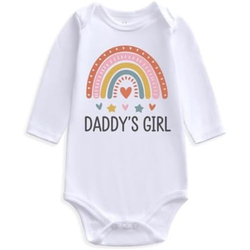 Guzcadun daddy's girl Baby Clothes dad girl baby bodysuit daddys girls baby outfits