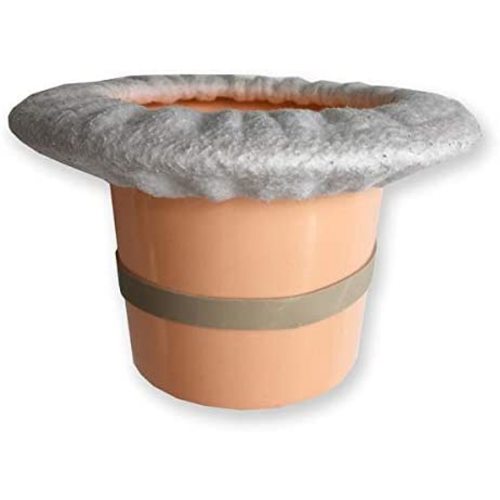 Top Hat Potty for Newborn Infant Potty Training | Elimination Communication | Includes 100% Cotton Undyed Fleece Cozy | Anti-Slip Rubber Band | for EC Baby Potty Training (Peach)