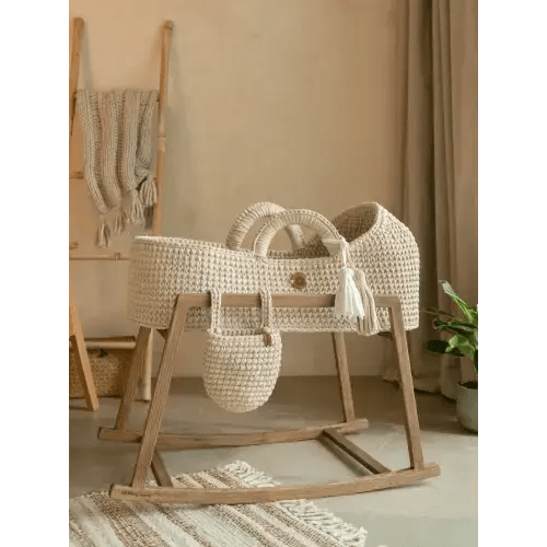 Baby Moses Basket with Round Hood | Unique, Handmade by Anzy Home