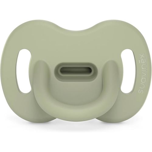 Color Essence SX PRO Silicone Baby Pacifier 1Pk, Made with 100% Soft Silicone, Baby Essentials Perfect for Breastfeeding Babies, Designed in Spain, 6-18 Mths, Jungle Green