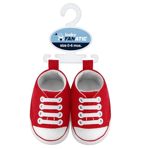 MasterPieces - NFL Baby Pre-Walkers Shoes, Officially Licensed San Francisco 49ers Football, High Top Sneakers, Soft Anti-Slip Soles, Boys and Girls, 0-6 Months