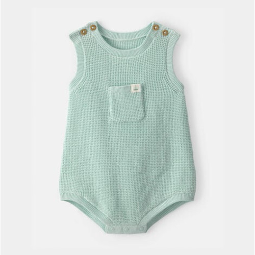 Baby Crochet Bubble Romper - Green | Carter's