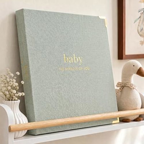Keepsake Baby Memory Book for Boys and Girls – Timeless First 5 Year Baby Book – Neutral Journal Scrapbook or Photo Album - Record a Milestone for Every Event from Birth to Age 5