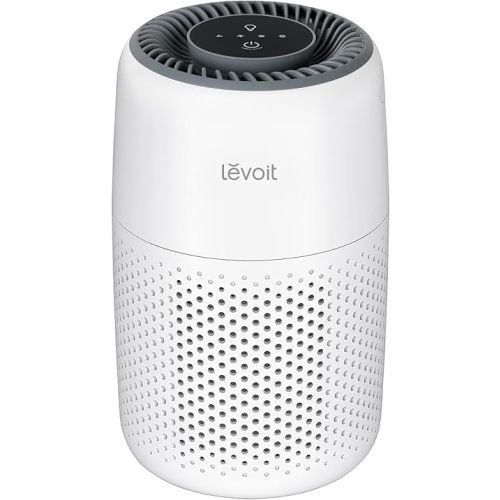 LEVOIT Air Purifiers for Bedroom Home, with Night Light, 3-in-1 Filter, Filters Smoke, Allergies, Pet Dander, Odor, Dust, 25dB Ultra-quiet, Office, Desktop, Portable, Core Mini, White