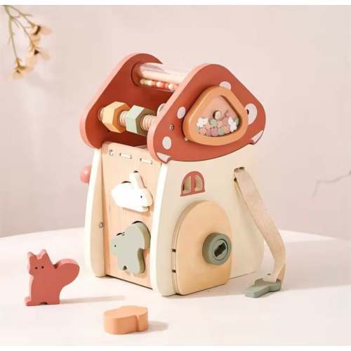 Montessori Educational Multifunction Wooden Mushroom House