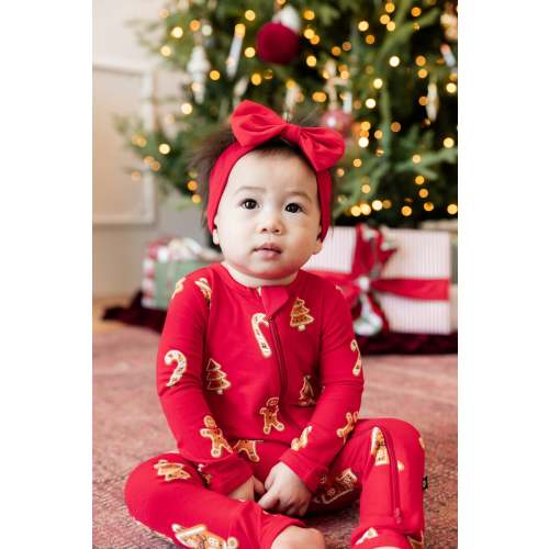 Zippered Romper in Gingerbread