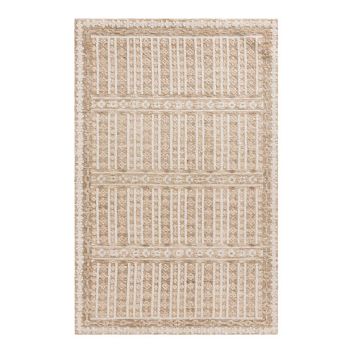 Tanner Mushroom Brown and Taupe Floral Geo Area Rug
