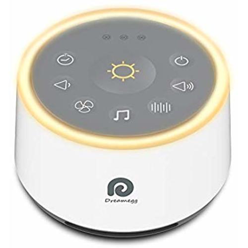 Dreamegg D1 White Noise Sound Machine with Baby Soothing Night Light, High Fidelity Fan Sound, Relaxing Nature Sounds.Office Privacy Keeper; Timer & Memory Function; Sleep Therapy