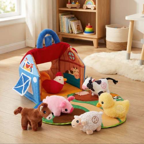 Plush Farm Animal Set with Sounds – Kiddingo