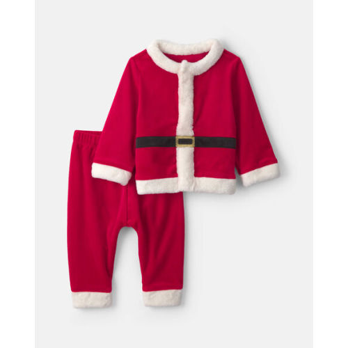 Baby 2-Piece Santa Long-Sleeve Bodysuit & Pant Set - Red | Carter's