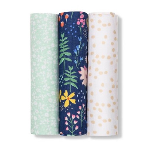 Muslin Swaddle Blanket Wildflower 3pk - Cloud Island™ Floral